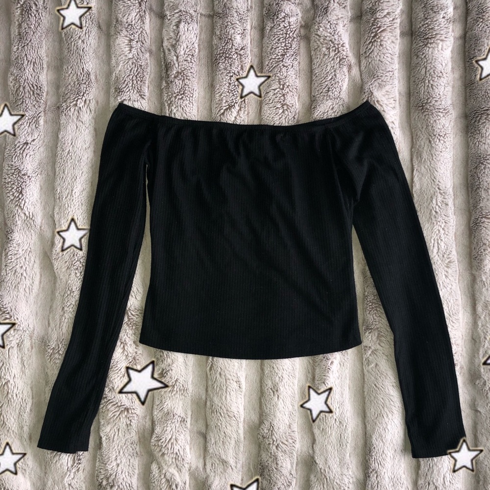 Mossimo Supply Co Off The Shoulder Top (Black)